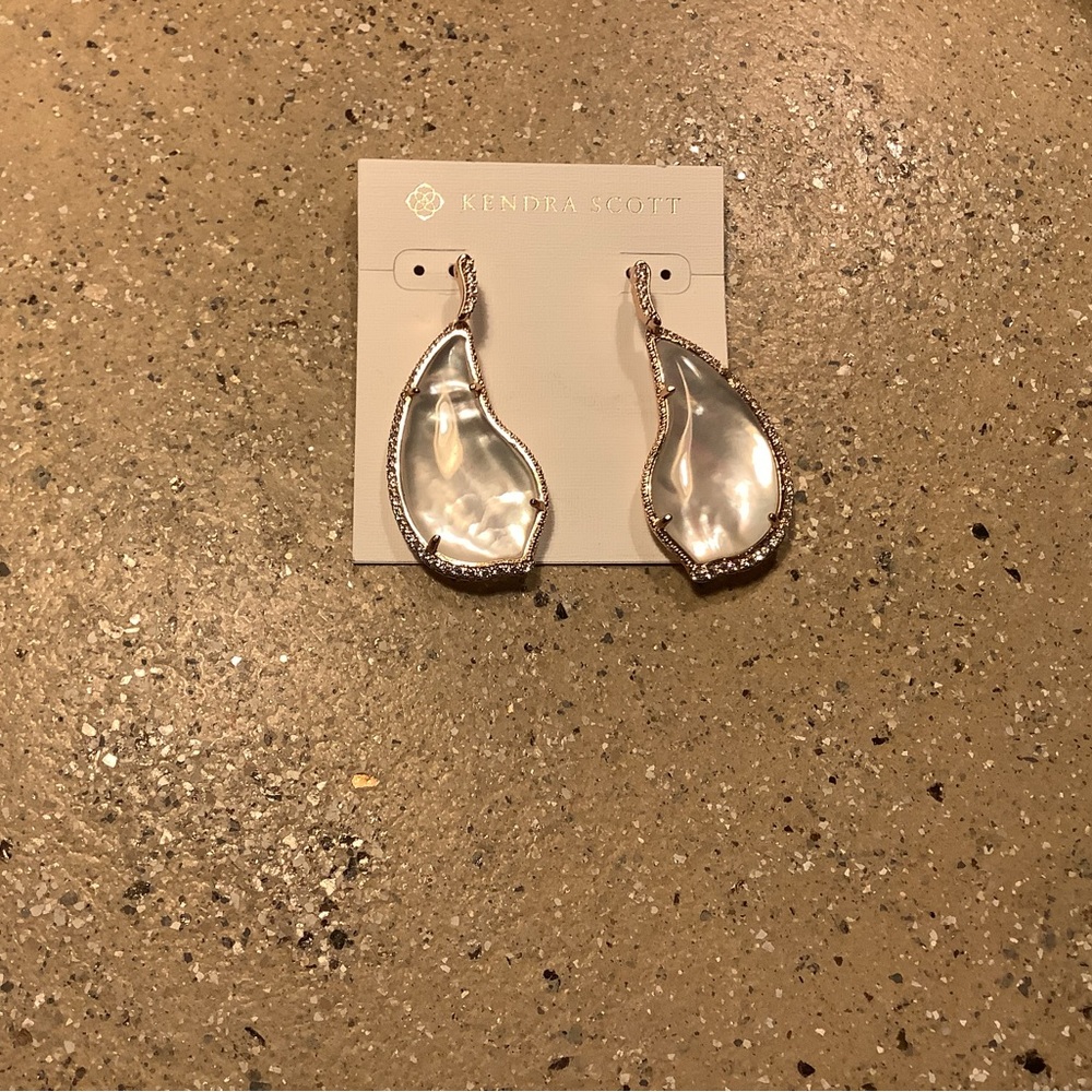 Kendra Scott Iridescent White Earrings